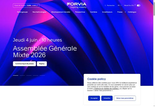 Faurecia Plzeň, s.r.o. nabízí práci na pozici Operátor výroby v obci Úherce