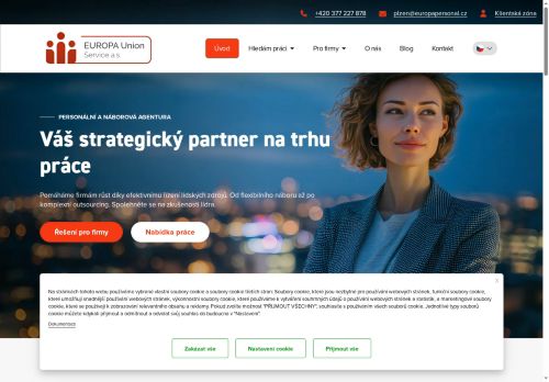 EUROPA Union Service a.s. nabízí práci na pozici Montážní dělníci/e ostatních výrobků v obci Kladno