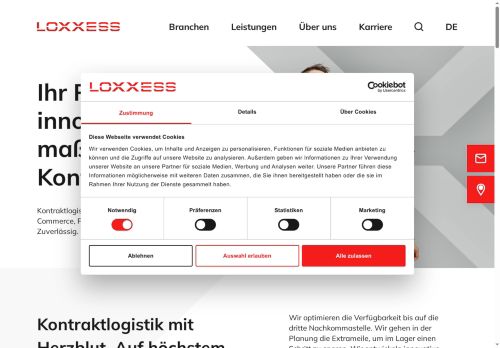 Webové stránky LOXXESS Bor s.r.o., Bor