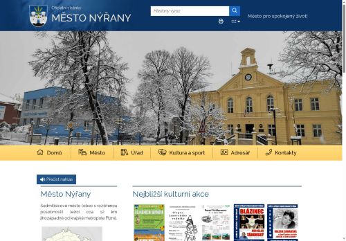 Webové stránky Město Nýřany, Plzeň