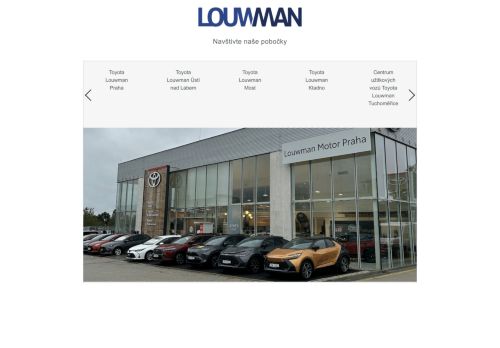 Webové stránky Louwman Motor Praha s.r.o., Dubno