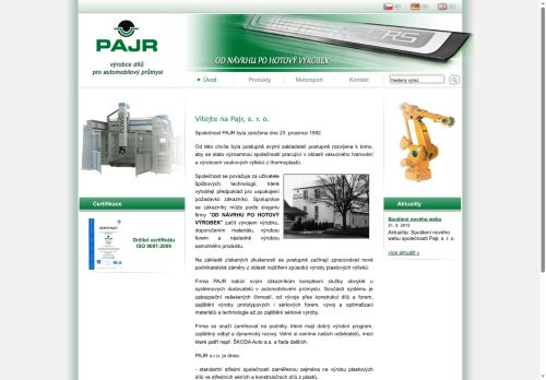 PAJR s.r.o. nabízí práci na pozici Pracovníci do montáže, operátor CNC strojů v obci Vlkava