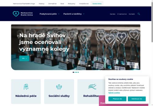 Webové stránky Nemocnice následné péče Svatá Anna, s.r.o., Planá