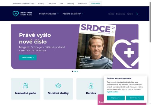 Webové stránky Nemocnice následné péče Svatá Anna, s.r.o., Planá
