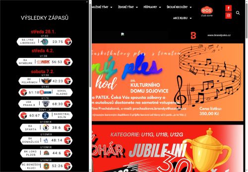 Zobrazit webové stránky Basketbalový klub Brandýs nad Labem