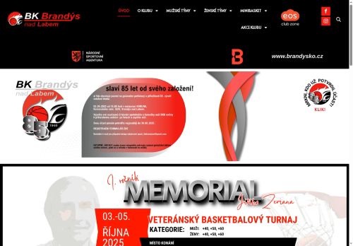 Zobrazit webové stránky Basketbalový klub Brandýs nad Labem