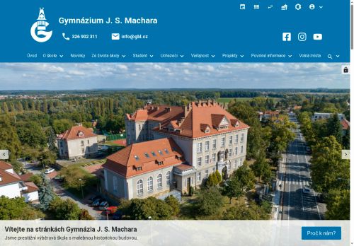 Zobrazit webové stránky Gymnázium J. S. Machara