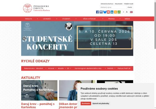 Zobrazit webové stránky Pedagogická fakulta UK, pobočka Brandýs nad Labem