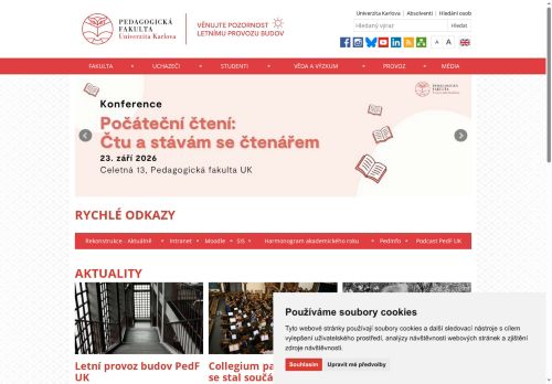Zobrazit webové stránky Pedagogická fakulta UK, pobočka Brandýs nad Labem