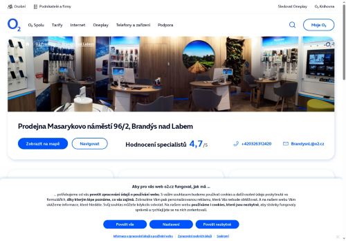 Zobrazit webové stránky O2 Brandýs nad Labem