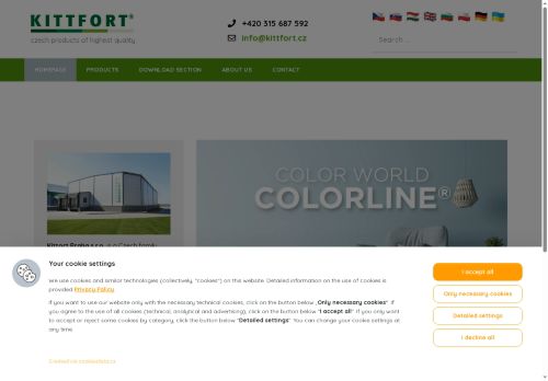 Webové stránky Kittfort Praha s.r.o., Neratovice
