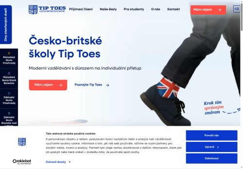 Zobrazit webové stránky Základní škola a mateřská škola Tip Toes s.r.o.