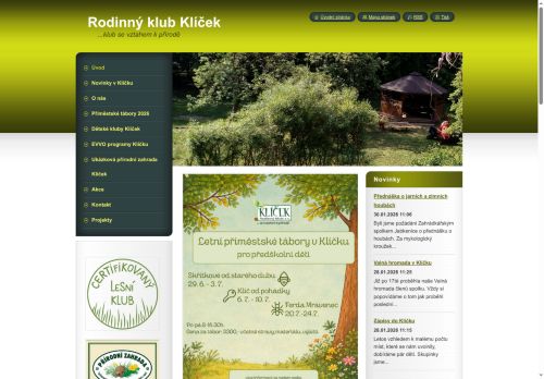 Zobrazit webové stránky Rodinný klub Klíček, z. s.