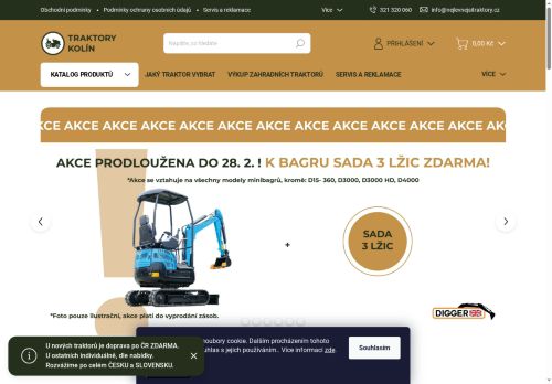 Webové stránky Traktory Kolín s.r.o., Kolín