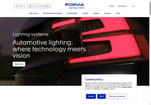 Faurecia Plzeň, s.r.o. nabízí práci na pozici operátor/ka v obci Úherce