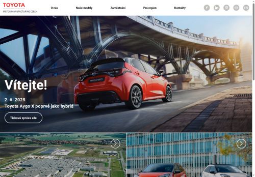 Toyota Motor Manufacturing Czech Republic, s.r.o. nabízí práci na pozici Operátor (m/ž) v obci Ovčáry