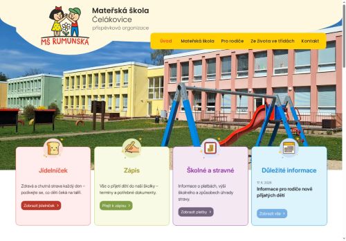 Zobrazit webové stránky Mateřská škola Rumunská Čelákovice