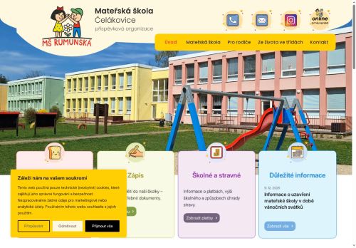 Zobrazit webové stránky Mateřská škola Rumunská Čelákovice