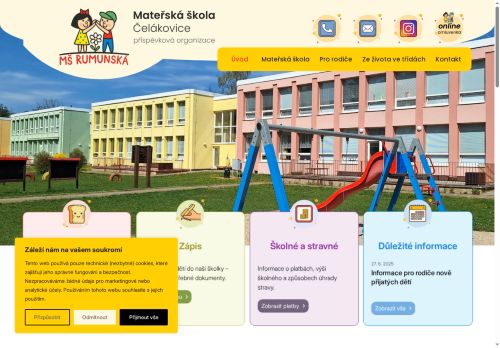 Zobrazit webové stránky Mateřská škola Rumunská Čelákovice