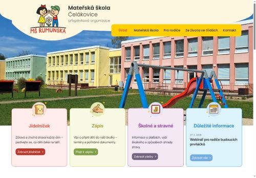Zobrazit webové stránky Mateřská škola Rumunská Čelákovice