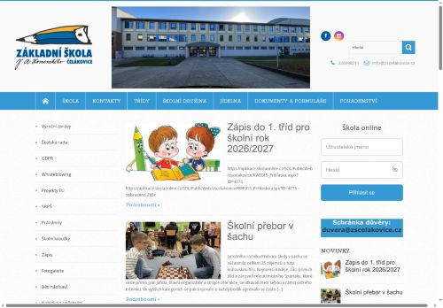 Základní škola Čelákovice, J. A. Komenského 414, příspěvková organizace nabízí práci na pozici Učitel/ka přírodopisu v obci Čelákovice