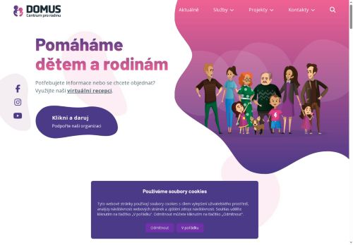 Webové stránky DOMUS - Centrum pro rodinu, z.s., Plzeň