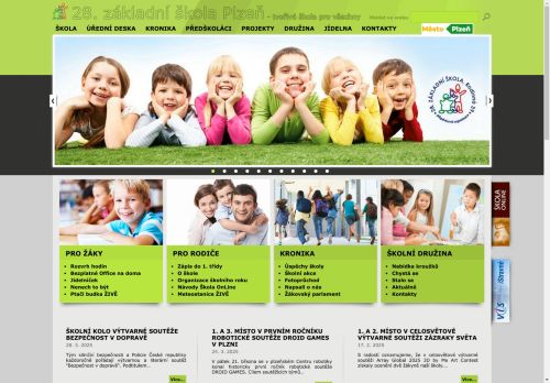 Webové stránky 28. základní škola Plzeň, Rodinná 39, příspěková organizace, Plzeň