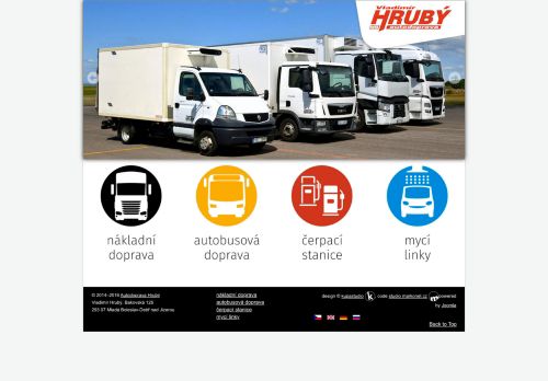 Webové stránky HRUBÝ autodoprava s.r.o, Dobřany