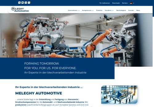 Webové stránky Meleghy Automotive Czech, s.r.o., Brandýs nad Labem-Stará Boleslav