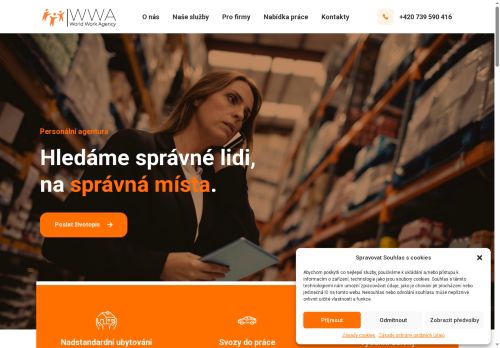 World work agency s.r.o. nabízí práci na pozici Skladníci, obsluha manipulačních vozíků v obci Kosmonosy