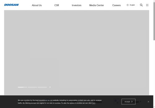 Webové stránky Doosan Bobcat EMEA s.r.o., Dobříš