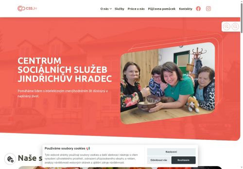 Webové stránky Centrum sociálních služeb Jindřichův Hradec, Jindřichův Hradec