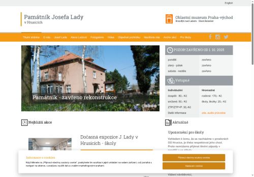 Zobrazit webové stránky Památník Josefa Lady a jeho dcery Aleny