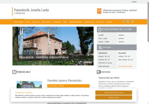 Zobrazit webové stránky Památník Josefa Lady a jeho dcery Aleny
