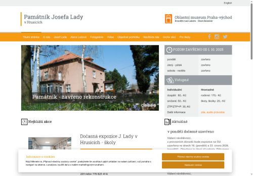 Zobrazit webové stránky Památník Josefa Lady a jeho dcery Aleny