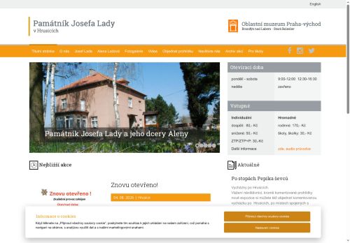 Zobrazit webové stránky Památník Josefa Lady a jeho dcery Aleny