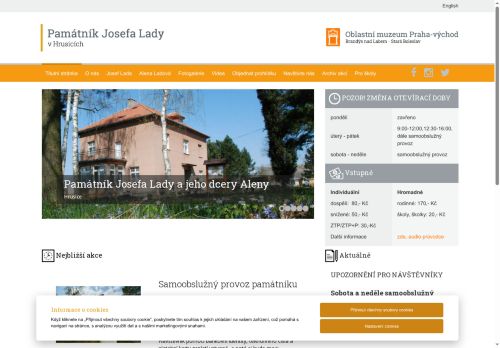 Zobrazit webové stránky Památník Josefa Lady a jeho dcery Aleny