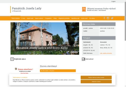 Zobrazit webové stránky Památník Josefa Lady a jeho dcery Aleny