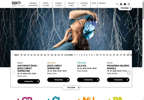 Webové stránky Divadlo Josefa Kajetána Tyla, příspěvková organizace, Plzeň