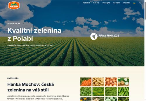 Webové stránky HANKA MOCHOV s.r.o., Mochov