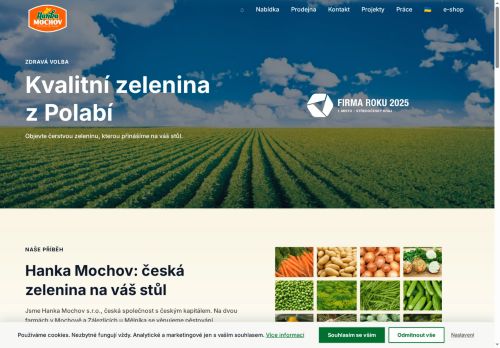 Webové stránky HANKA MOCHOV s.r.o., Mochov