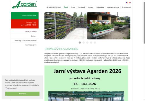 Agarden rostliny s.r.o. nabízí práci na pozici Zahradník specialista/školkař v obci Boseň