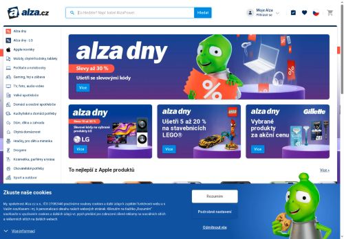 Webové stránky Alza.cz a.s., Chrášťany