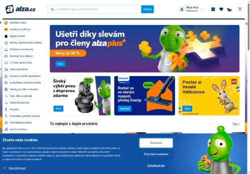 Webové stránky Alza.cz a.s., Chrášťany