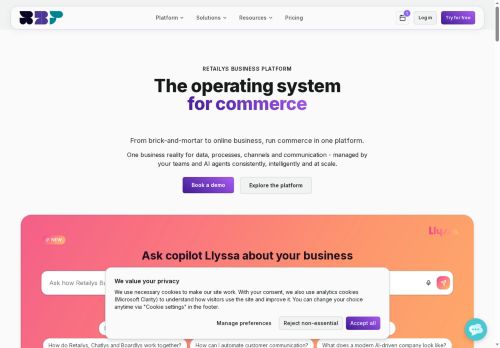 Retailys.com s.r.o. nabízí práci na pozici Obchodní manažer/ka - Retailys Business Platform (RBP) v obci Plzeň