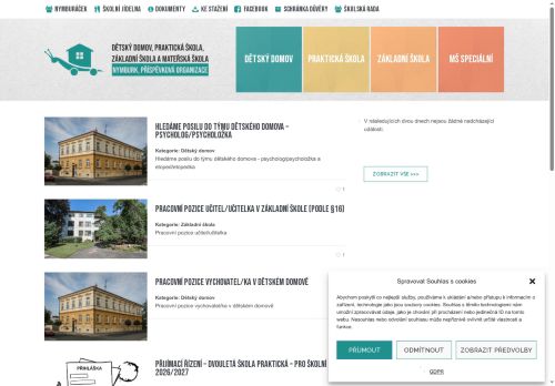 Dětský domov, Praktická škola, Základní škola a Mateřská škola Nymburk, příspěvková organizace nabízí práci na pozici UČITEL/KA  ZŠ (speciální vzdělávání) v obci Nymburk