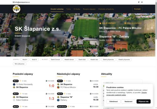 Zobrazit webové stránky Sportovní klub Šlapanice