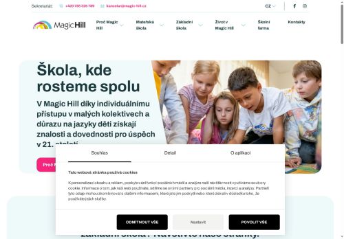 Základní škola s rozšířenou výukou jazyků Magic Hill s.r.o. nabízí práci na pozici Učitel/ka anglického jazyka v obci Říčany