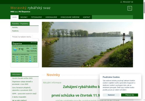 Zobrazit webové stránky Moravský rybářský svaz MO Šlapanice