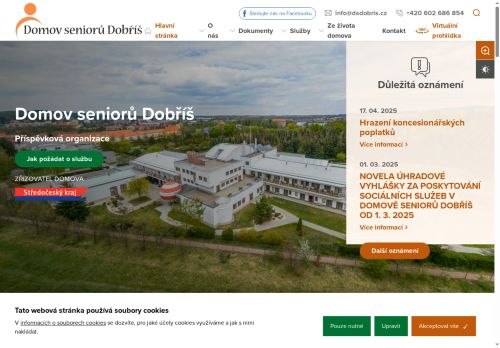Zobrazit webové stránky Domov seniorů Dobříš